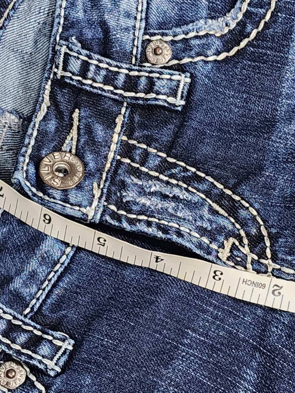 Silver Jeans Low Rise Blue Ankle-Length Jeans - Picture 4 of 11